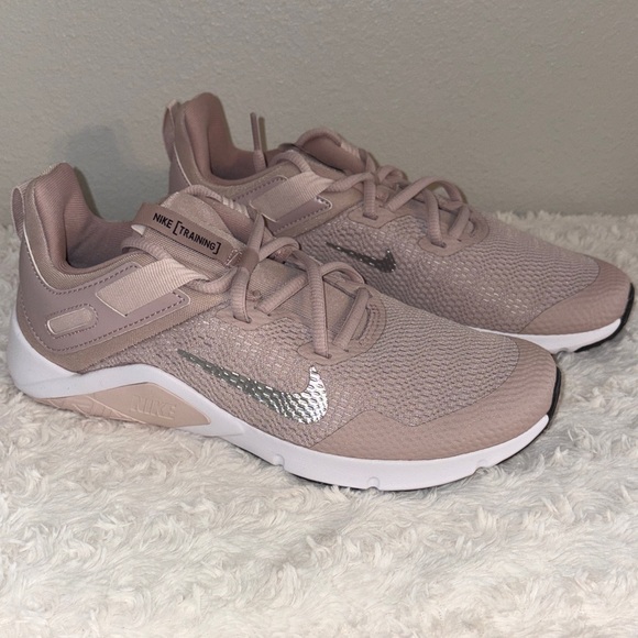 Nike Shoes - Nike Women's Training Shoes Blush Pink with Metallic Silver Swoosh